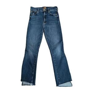 Mother Jeans The Insider Crop Step Fray Denim Blue Jeans Sz 26 Teaming Up USA